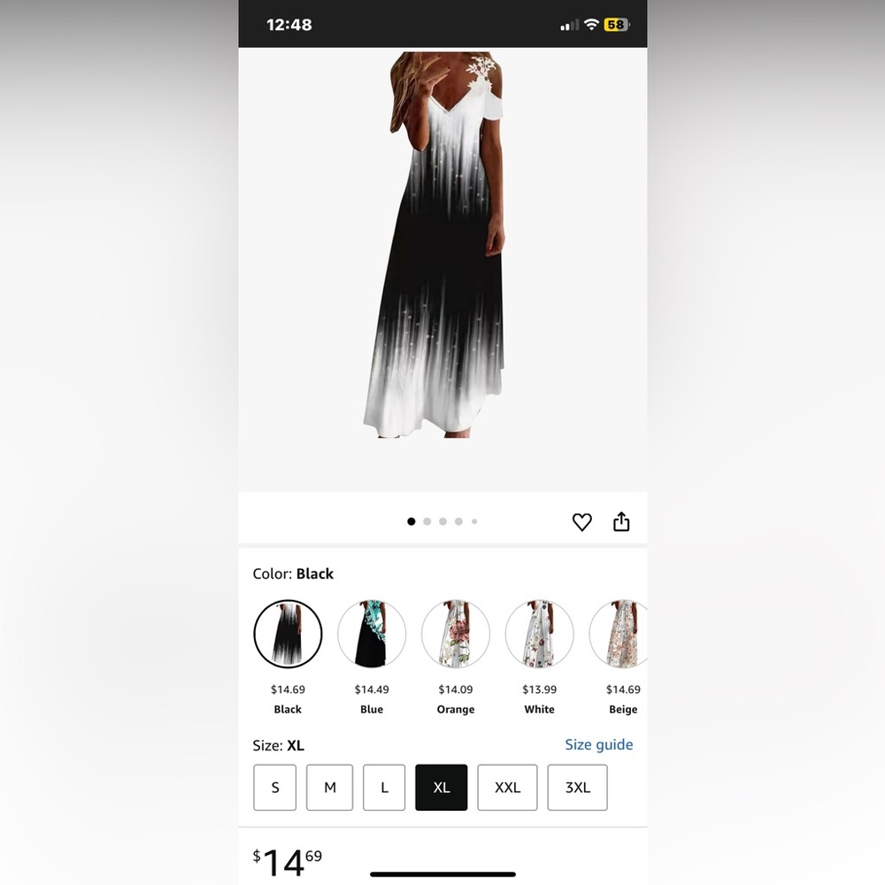 Black Ombre Maxi Dress with V-Neck